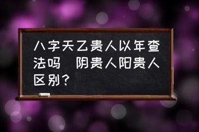 八字天乙贵人查询