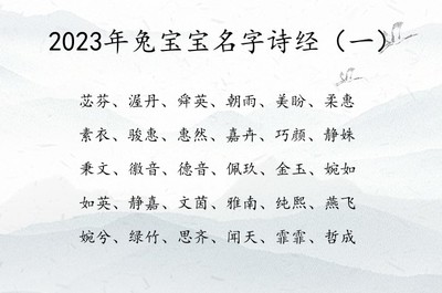 兔宝宝名字带什么好