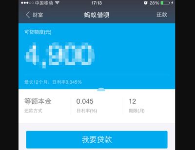 蚂蚁借呗暂无信用额度是什么意思