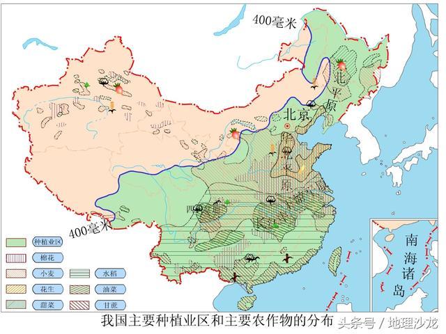 我国粮食作物的分布