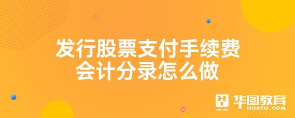 发行股票手续费分录