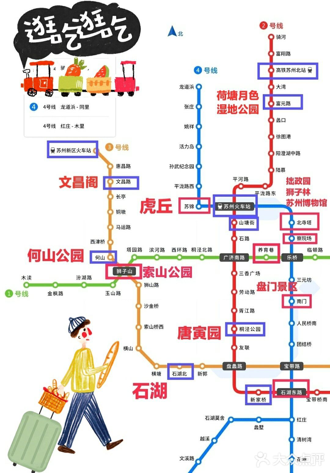 苏州地铁4号线景点