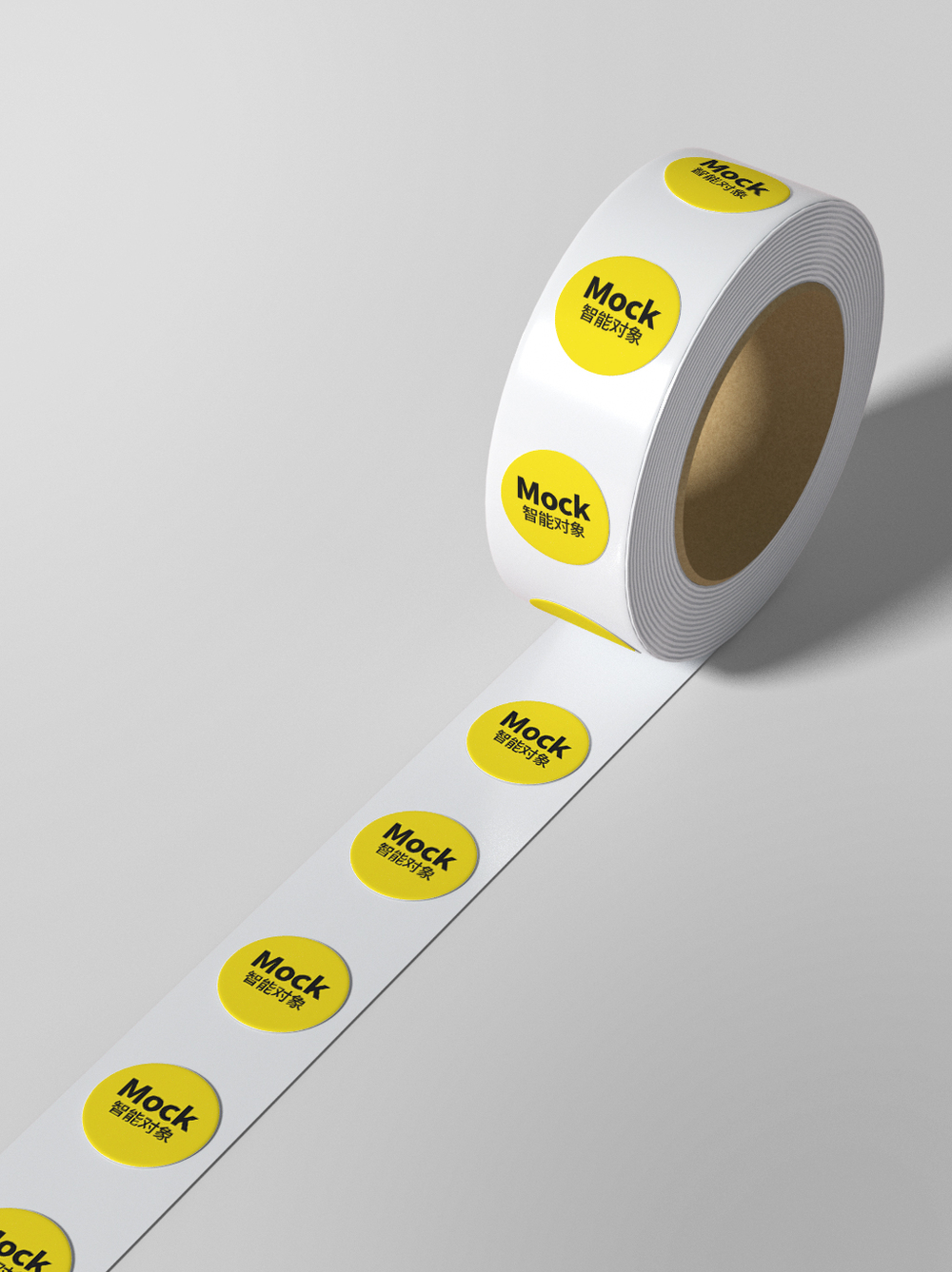 原创3d贴纸卷不干胶样机