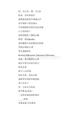 成熟稳重的微信网名
