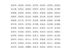 张姓起名字大全女孩名字