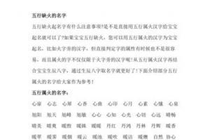 缺火缺金的女孩名字