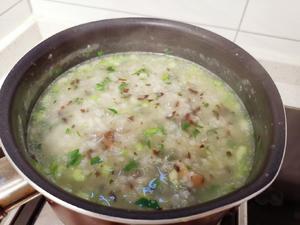 高压锅煮香菇青菜粥