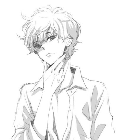 漫画人物男素描铅笔画,漫画人物男生帅气图片