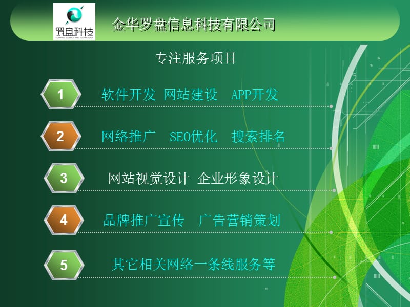 浙江金华网站建设网络推广企业宣传PPT商务模板.ppt