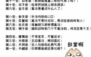 哪个星座高冷