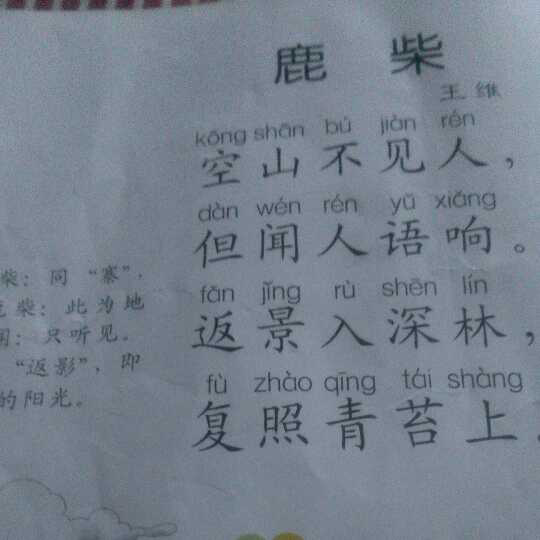 鹿柴返ying还是返jing
