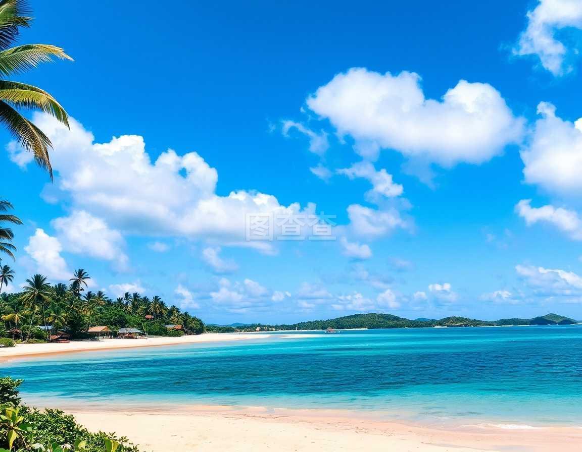 精选唯美海滩蓝色大海高清风景图片宽屏电脑桌面壁纸