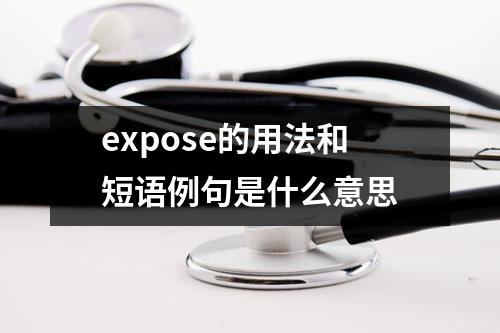 expose的用法和短语固定搭配