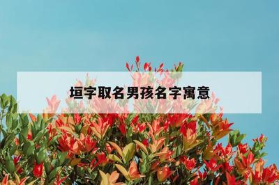 垣字取名的含义
