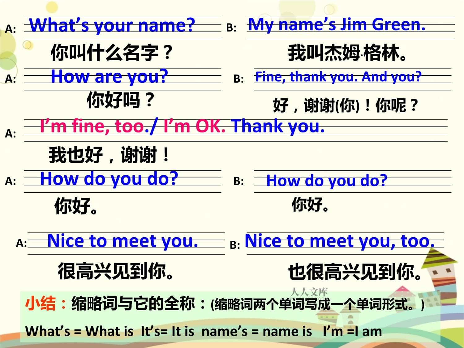 我叫什么英语怎么说