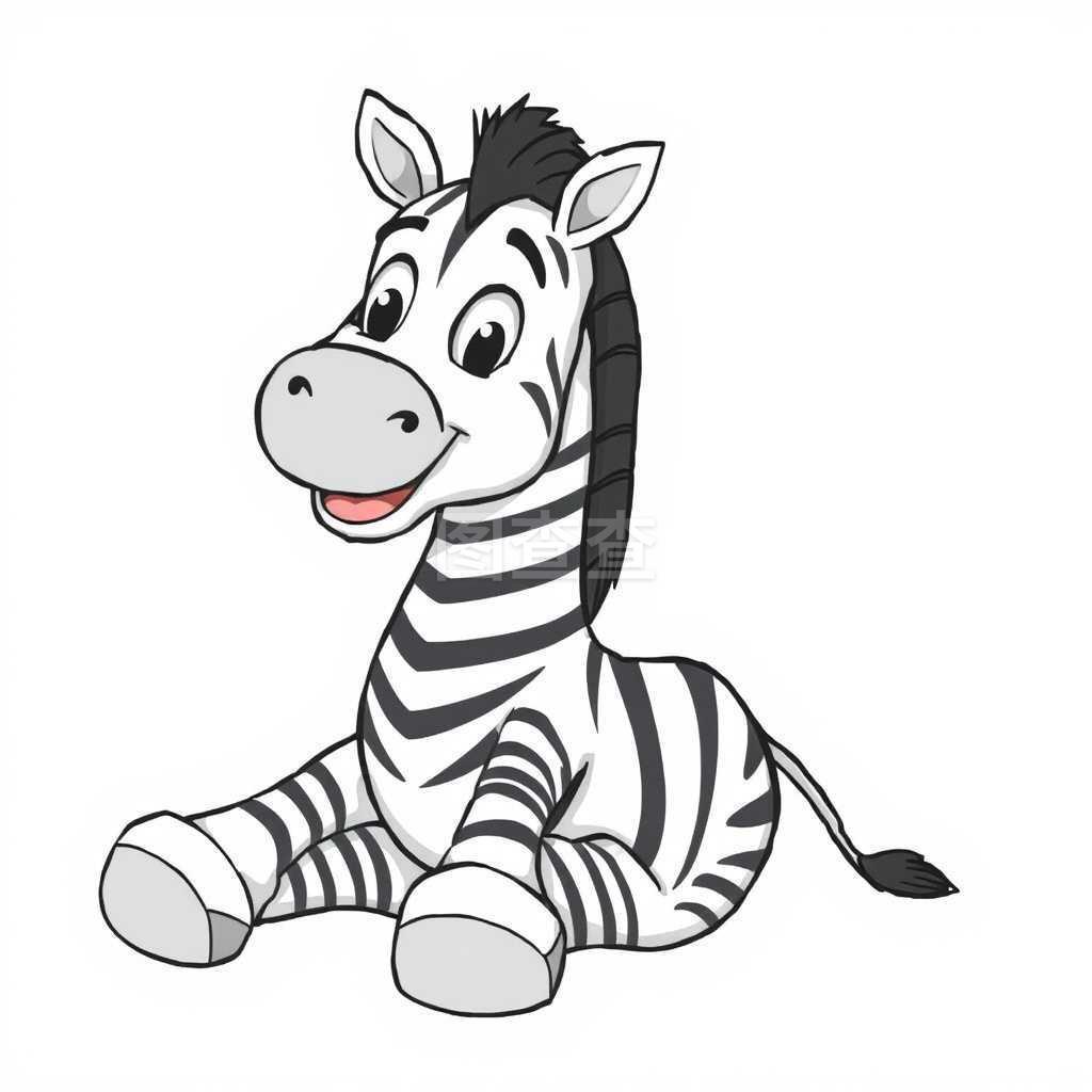 斑马卡通图片