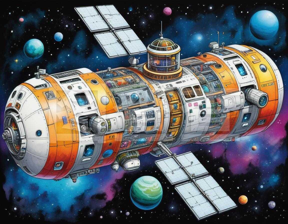 太空城市科幻画