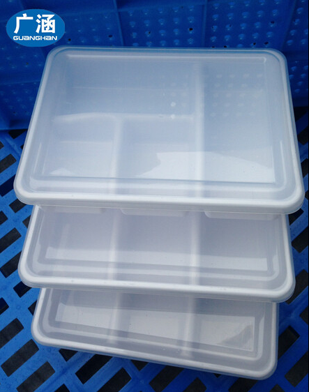 塑料加深保温四格饭盒